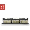 LYNX 19" patch panel  24-port, STP Cat6, 50µ, stíněný, černý