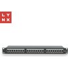 LYNX 19" patch panel  24-port, FTP Cat6a, 50µ, stíněný, černý