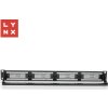 LYNX 19" patch panel 24-port, UTP Cat5e, 50µ, nestíněný, černý