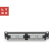 LYNX 10" patch panel 12-port, UTP Cat5e, 50µ, nestíněný, černý