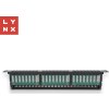 LYNX 19" patch panel  48-port, UTP Cat5e, 50µ, nestíněný, černý