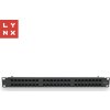 LYNX 19" patch panel  48-port, UTP Cat5e, 50µ, nestíněný, černý