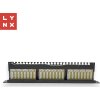 LYNX 19" patch panel  24-port, FTP Cat5e, 50µ, stíněný, černý