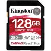 Kingston SDXC karta 128GB Canvas React Plus, UHS-II, U3, V60, R:280/W:100MB/s