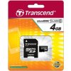 Karta TRANSCEND MicroSDHC 4GB Class 4 + adaptér