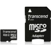 Karta TRANSCEND MicroSDHC 4GB Class 4 + adaptér