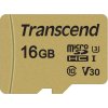 Karta TRANSCEND MicroSDHC 16GB 500S, UHS-I U3 V30 + adaptér