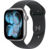 Apple Watch Series 11 GPS + Cellular 46mm Space Grey Aluminium Case with Black Sport Band - M/L