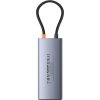 Baseus hub Series 2 USB 6v1 (USB-C/HDMI4K60Hz/USB-C(10Gbps)/USB-A(10Gbps)/RJ45/USB-C(PD) šedý