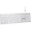 A4tech FBX50C, bezdrátová kancelářská klávesnice, bílá