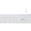 A4tech FBX50C, bezdrátová kancelářská klávesnice, bílá