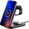 3mk bezdrátová nabíječka - MagRocket 3-in-1, technologie Qi2, 15W, černá