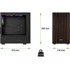 EVOLVEO Panthera, skříň mATX, 6x ARGB ventilátor 120mm, dřevěný přední panel + skleněná bočnice