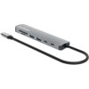 MANHATTAN Dokovací stanice USB-C 7v1, 1xHDMI, 2xUSB-C, 2xUSB, čtečka SD karet, šedá