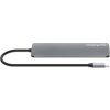 MANHATTAN Dokovací stanice USB-C 7v1, 1xHDMI, 2xUSB-C, 2xUSB, čtečka SD karet, šedá
