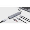 MANHATTAN Dokovací stanice USB-C 7v1, 1xHDMI, 2xUSB-C, 2xUSB, čtečka SD karet, šedá