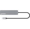 MANHATTAN Dokovací stanice USB-C 7v1, 1xHDMI, 2xUSB-C, 2xUSB, čtečka SD karet, šedá