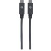Kábel Manhattan USB-C, USB 3.1 Gen 2, USB-C samec na USB-C samec, 10 Gb/s, 5 A, 1 m, čierna