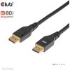 Club3D Kabel DisplayPort 2.1 na DisplayPort 2.1, VESA DP80, 8K240Hz/10K60Hz (M/M), 2m, černá