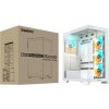 GIGABYTE case GB-C500PI ST, Mid tower, 1xUSB-C 3.2, 2xUSB 3.0, 4x 120mm ARGB Fan, bílá
