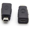 PremiumCord USB redukce USB2.0 Micro B - USB2.0 Mini 5PIN (F/M)