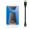 ADATA Externí HDD 2TB 2,5" USB 3.1 DashDrive Durable HD650, modrý (gumový, nárazu odolný)
