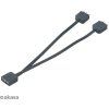 AKASA rozdeľovač pre RGB LED 1x samica/2x samec, 2ks v balení, čierny