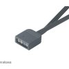 AKASA rozdeľovač pre RGB LED 1x samica/2x samec, 2ks v balení, čierny