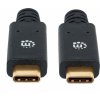 Kábel Manhattan USB-C, USB 3.1, Gen 1, USB-C samec na USB-C samec, 5 Gb/s, 2 m, čierna