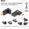 Club3D set adapterů USB-C Gen2 angled adapter set of 2, 4K120Hz, 240W, (M/F)