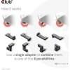Club3D set adapterů USB-C Gen2 angled adapter set of 2, 4K120Hz, 240W, (M/F)