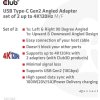 Club3D set adapterů USB-C Gen2 angled adapter set of 2, 4K120Hz, 240W, (M/F)