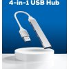 PremiumCord Hub USB3.2A na USB3.2 A + 3x USB2.0 A, SuperSpeed 5Gbps, hliníkové pouzdro