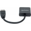 MANHATTAN Prevodník HDMI na VGA (HDMI samec na VGA samica, čierny, Polybag)