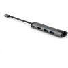 VERBATIM 49141 Multiportový USB-C HUB, 2x USB 3.0, 1x USB-C, HDMI, LAN, šedý dok