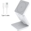 1stCOOL bezdrátová skládací QI nabíječka 3v1, MagSafe, USB-C, bílá