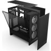 NZXT skříň H5 Flow RGB edition / 1x360 mm RGB core fan / 1x120mm / USB 3.0 / USB-C 3.1 / průhledná bočnice / mesh /černá