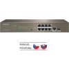 Tenda TEG5310P-8-150W - L3 riadený gigabitový PoE AT switch, 8x PoE AF/AT 10/100/1000Mbps, 1xSFP 1Gbps