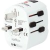 SKROSS cestovní adaptér PRO Light USB AC45PD - World, UK+USA+AUS/CN, univerzální, uzemněný, USB A+C 45W