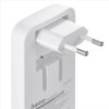 Hama rýchla USB nabíjačka GaN 2x USB-C + USB-A, PD/QC 65 W, plochá, skladacia