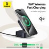 Baseus Magnetický bezdrátový nabíjecí stojánek PicoGo Series 2v1 Qi2 67W černý