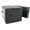 XtendLan 19" dvoudílný nástěnný rozvaděč 12U 600x550, nosnost 60 kg, skleněné dveře, svařovaný,černý