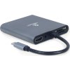 Gembird USB-C 6v1 multiport USB 3.1 + HDMI + VGA + PD + čtečka karet + stereo audio