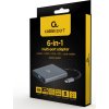 Gembird USB-C 6v1 multiport USB 3.1 + HDMI + VGA + PD + čtečka karet + stereo audio