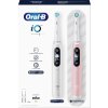 Oral-B iO Series 6 Duo White & Pink Sand set elektrických zubních kartáčků, 5 režimů, AI, časovač