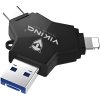 USB Flash disk Viking 3.0 4v1 s konektorom Lightning/Micro USB/USB/USB-C, 64 GB, čierna