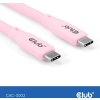Club3D Kabel USB-C 4.0, 20Gbps, 4K60Hz, PD 240W, 2m, růžová