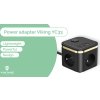 Viking síťový adaptér YC33, 3x 230 V, 1x USB-A, 2x USB-C, tlačítko ON/OFF, délka 1,4 m, bílá