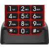 EVOLVEO Mobilní telefon pro seniory s nabíjecím stojánkem EasyPhone FL, červená