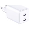 3mk Hyper Charger PD 45W+USB Cable C to C White